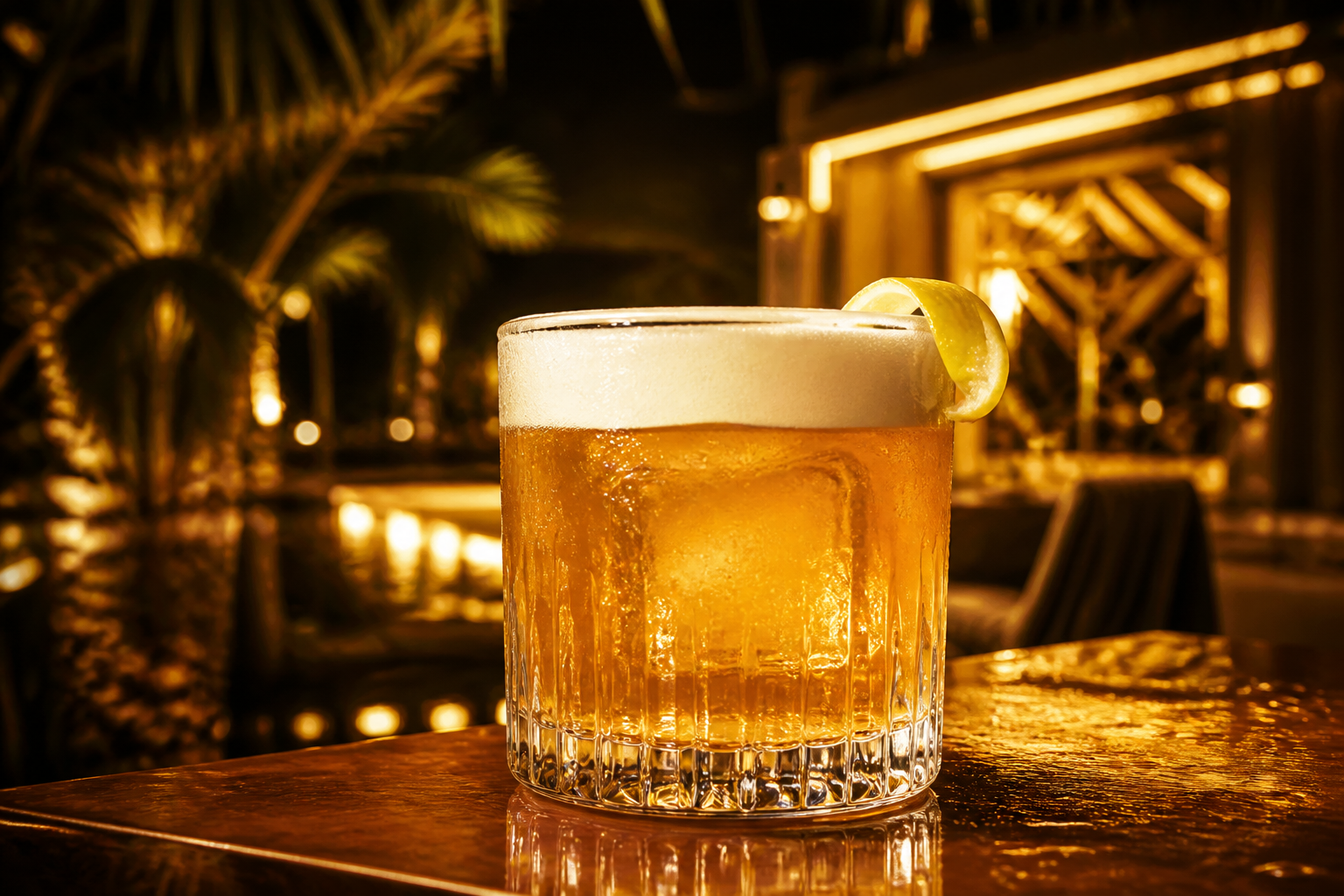 Armagnac Sour servi en verre old fashioned